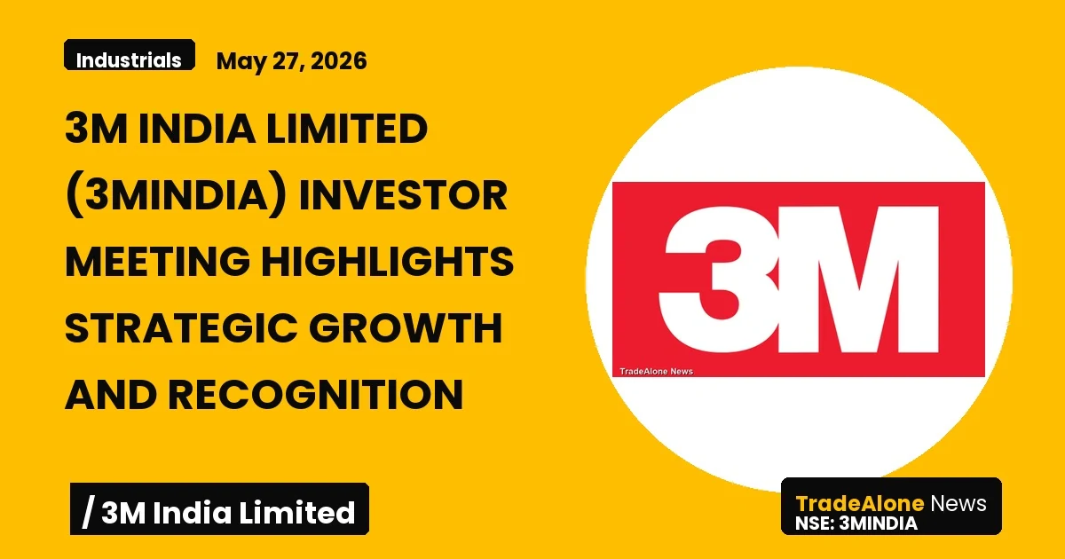 3m India Limited 3mindia Q2 2026 Investor Meeting