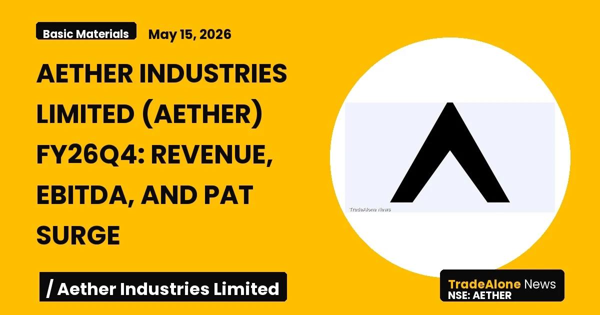 Aether Industries Limited Aether Fy26q4 Results