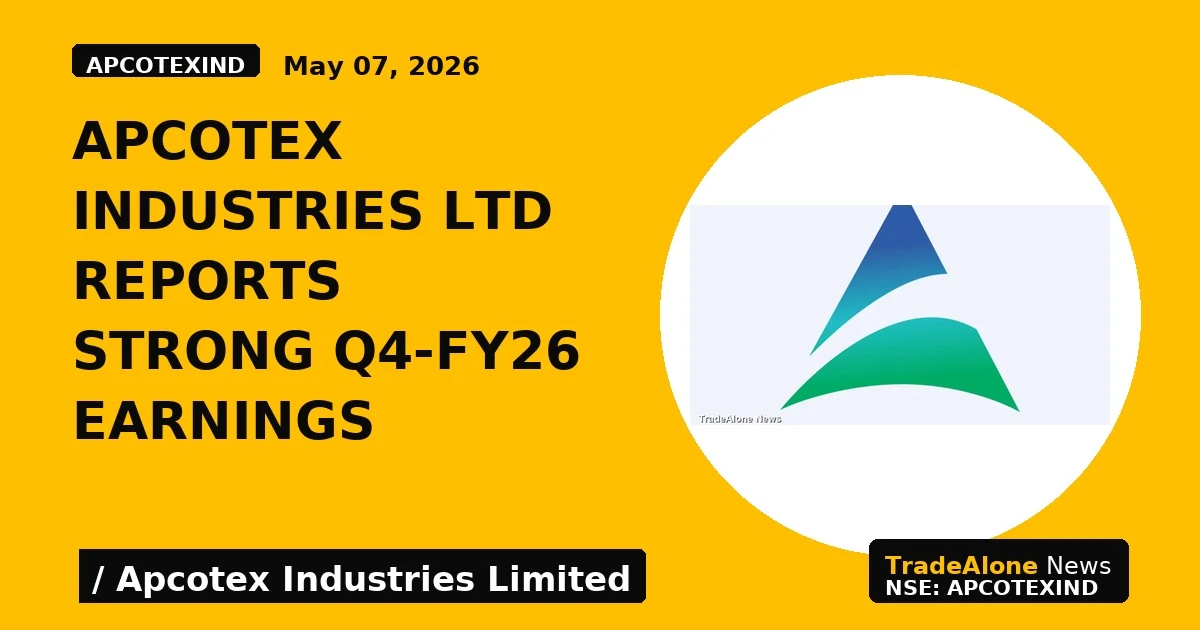 Apcotex Industries Ltd Reports Strong Q4-fy26 Earnings - TradeAlone