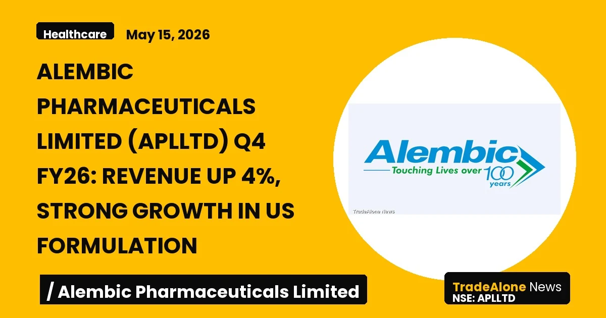 Alembic Pharmaceuticals Limited Aplltd Q4 FY26 Results
