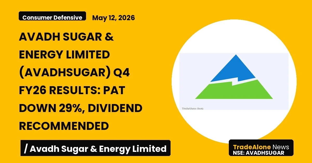 Avadh Sugar & Energy Limited Avadhsugar Q4 FY26 Results