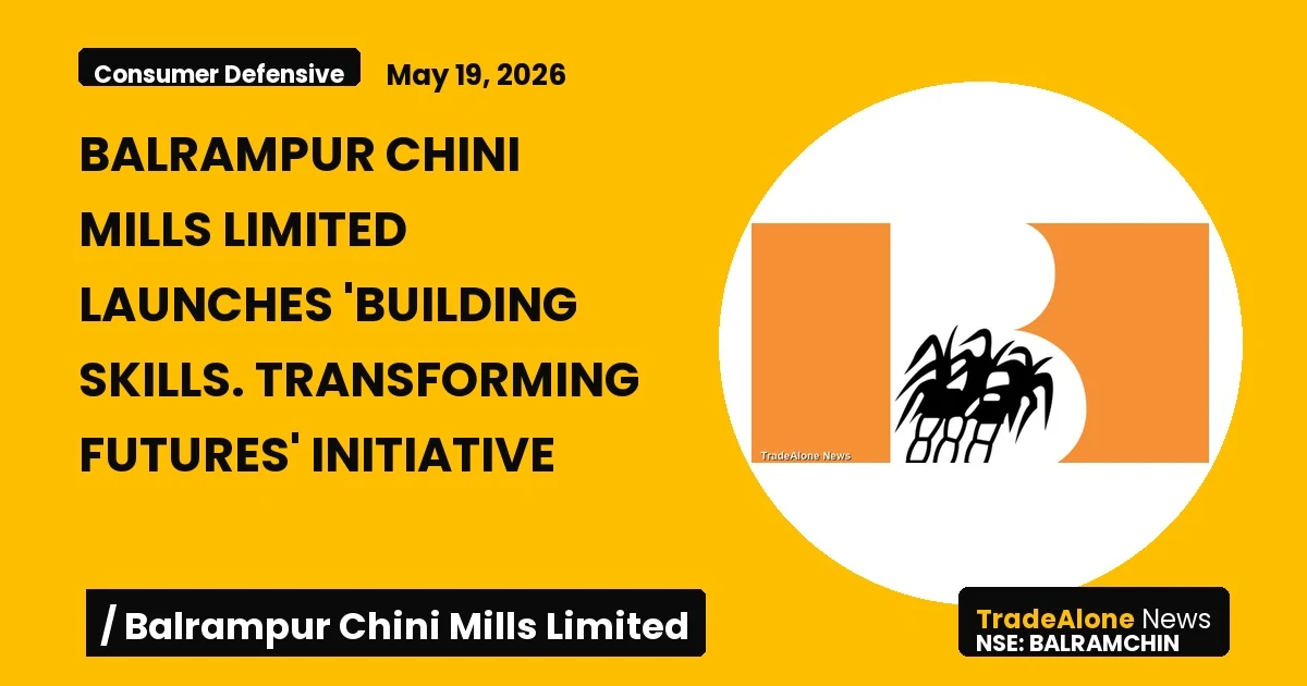 Balrampur Chini Mills Limited Balramchin May 2026 Event