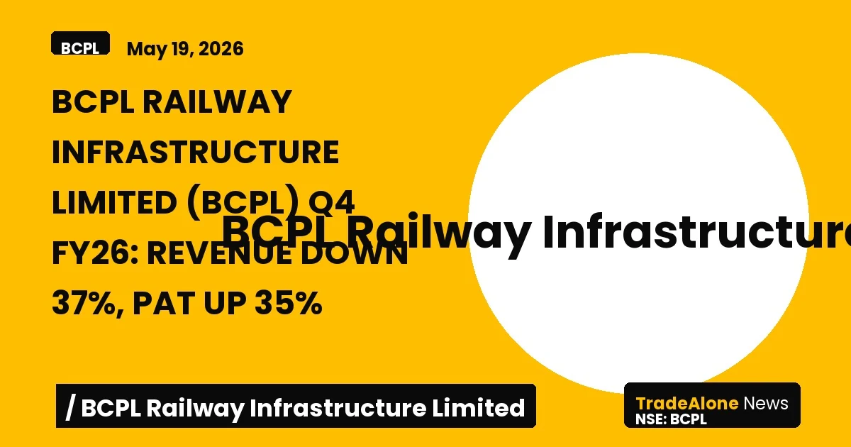 Bcpl Railway Infrastructure Limited Q4 FY26 Results