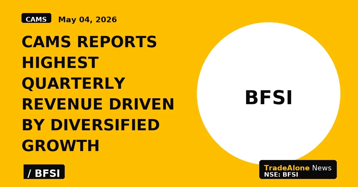 Cams Reports Highest Quarterly Revenue Driven by Diversified Growth - TradeAlone