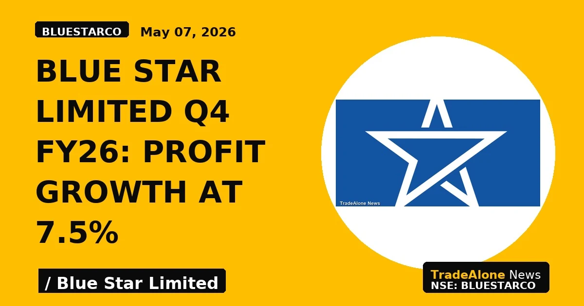 Blue Star Limited Q4 FY26: Profit Growth at 7.5% - TradeAlone