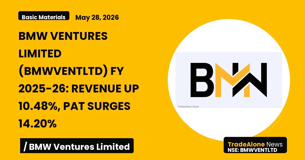 Bmw Ventures Limited Fy2025-26 Results: Revenue Up 10.48%, PAT Surges 14.20%
