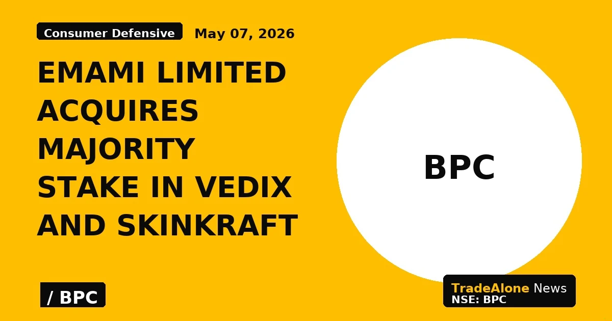 Emami Limited Acquires Majority Stake in Vedix and SkinKraft - TradeAlone