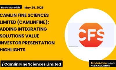 Camlin Fine Sciences Limited Camlinfine May 2026 Adding Integrating