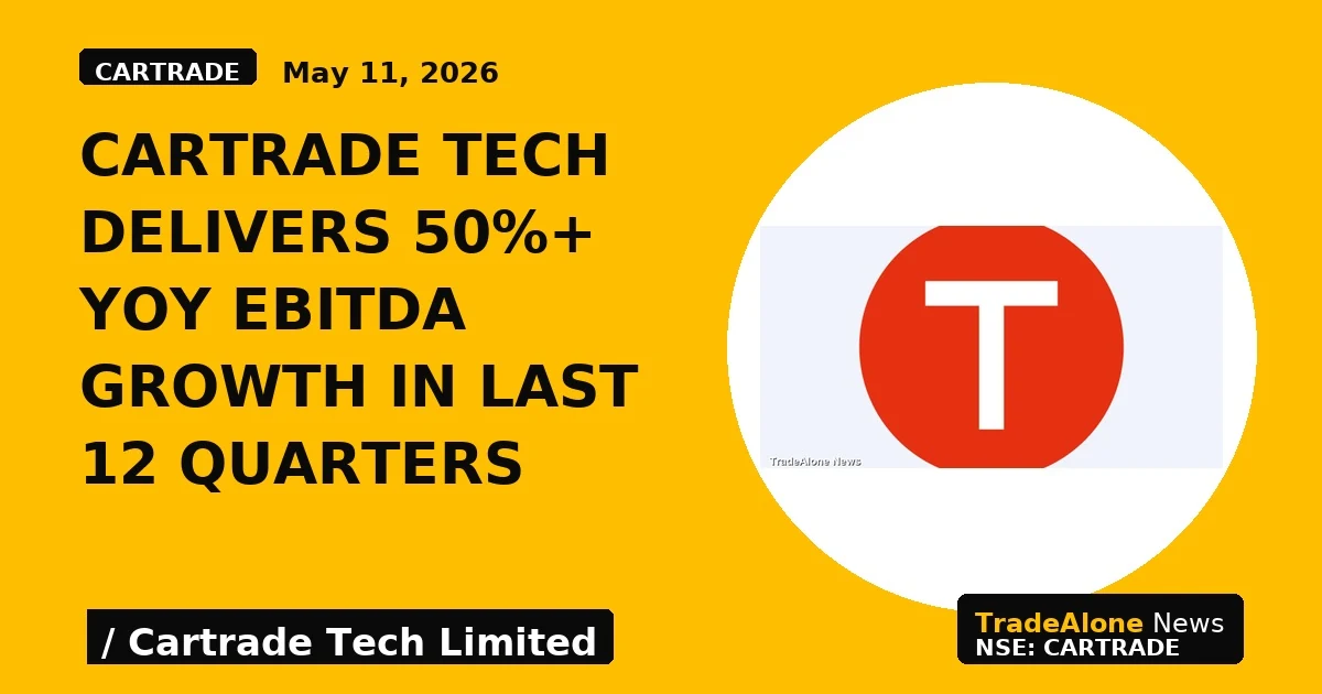 Cartrade Tech Delivers 50%+ Yoy Ebitda Growth in Last 12 Quarters - TradeAlone