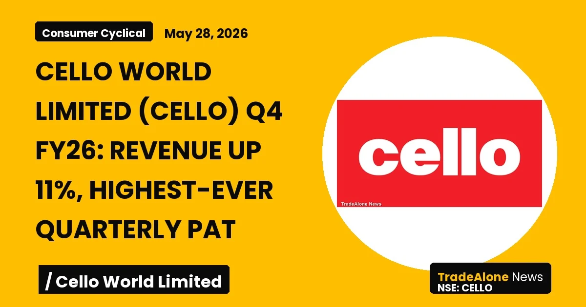Cello World Limited CELLO Q4 FY26 Results