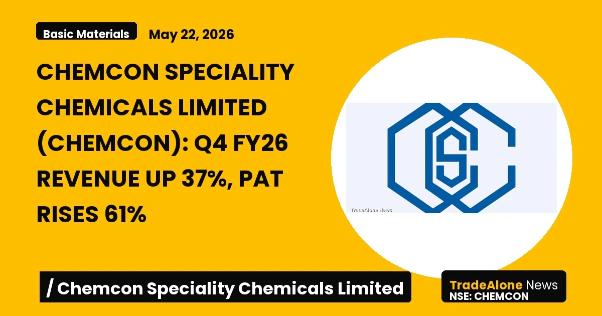 Chemcon Speciality Chemicals Limited Q4 FY26 Results