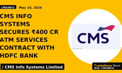 CMS Info Systems Secures ₹400 Cr ATM Services Contract With HDFC Bank - TradeAlone
