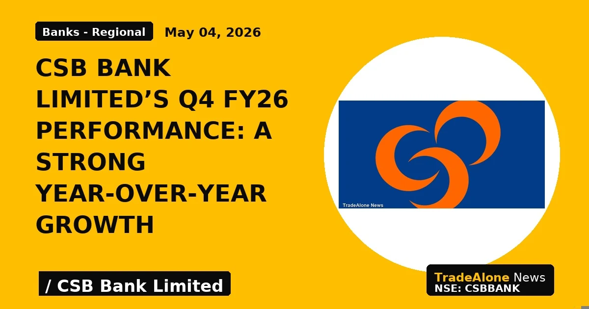 CSB Bank Limited's Q4 FY26 Performance: a Strong Year-over-Year Growth - TradeAlone