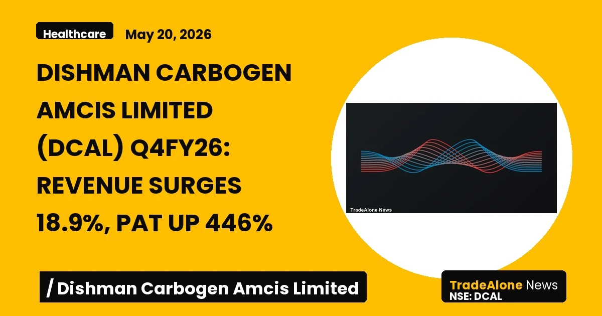 Dishman Carbogen Amcis Limited DCAL Q4 FY26 Results