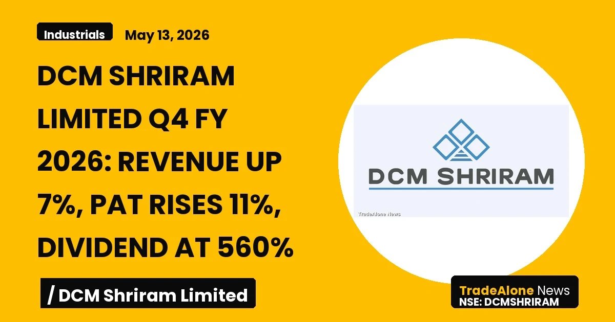 Dcm Shriram Limited Dcmshriram Q4 FY26 Results
