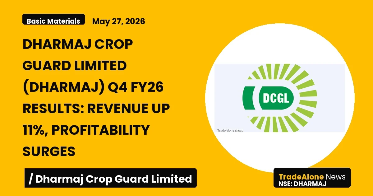 Dharmaj Crop Guard Limited Dharmaj Q4 FY26 Results