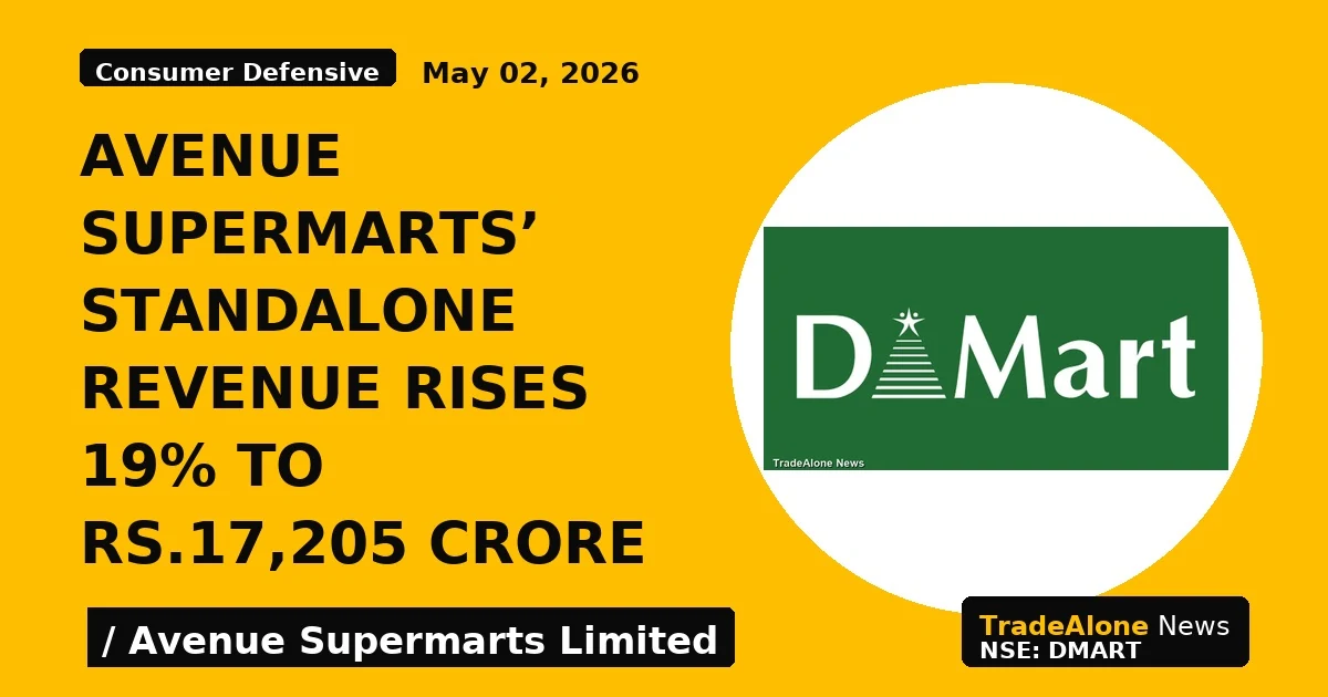 Avenue Supermarts' Standalone Revenue Rises 19% to Rs.17,205 Crore - TradeAlone