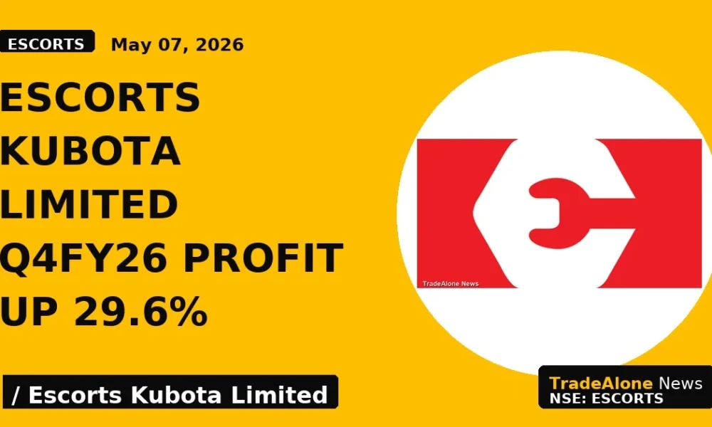 Escorts Kubota Limited Q4FY26 Profit up 29.6% - TradeAlone
