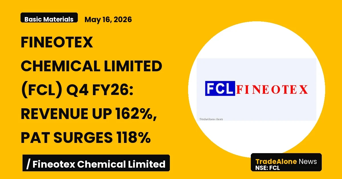 Fineotex Chemical Limited FCL Q4 FY26 Results