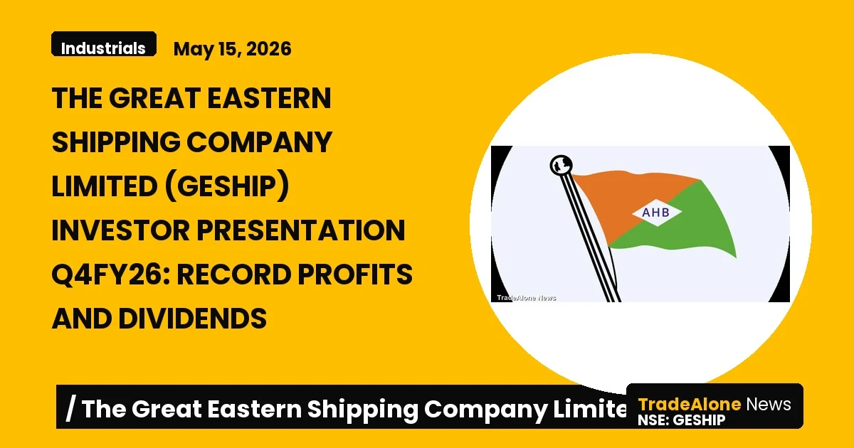 The Great Eastern Shipping Company Limited Geship Q4fy26 Investor Presentation