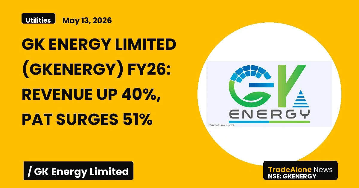 Gk Energy Limited Gkenergy FY26 Revenue Growth