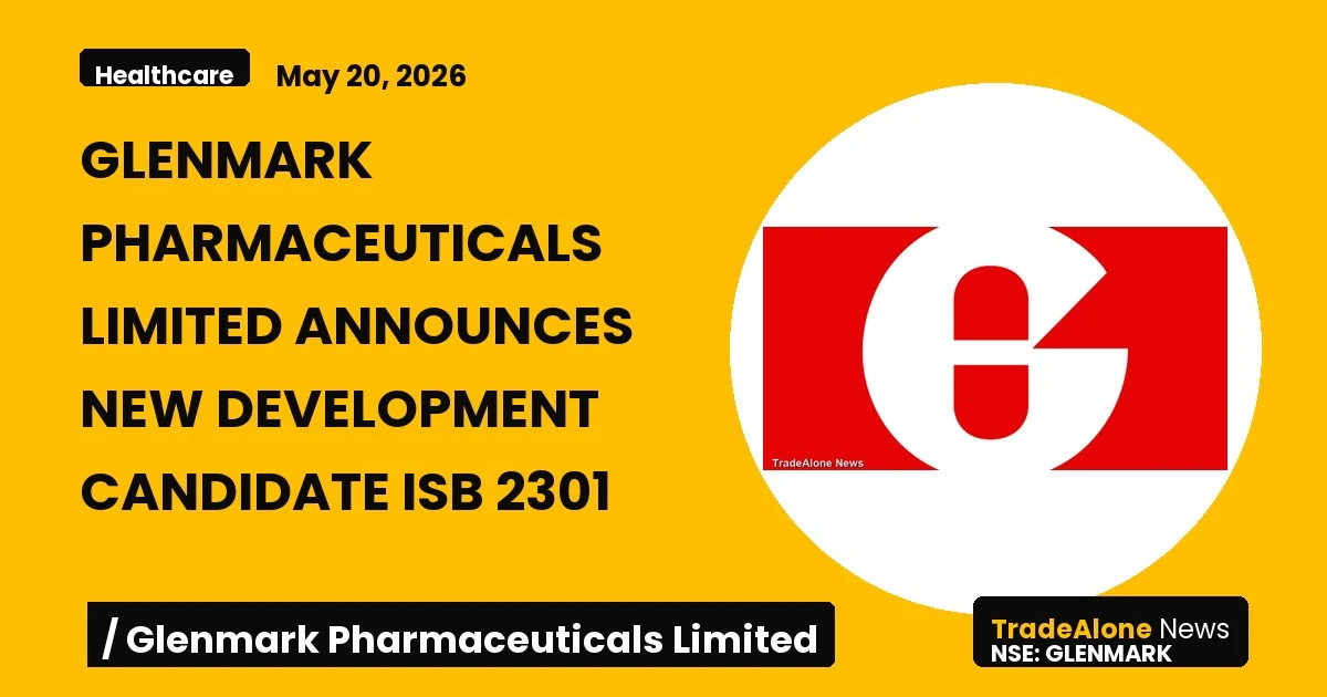 Glenmark Pharmaceuticals Glenmark New Development Candidate ISB 2301