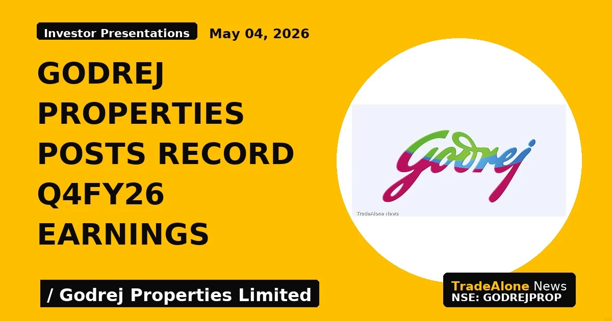 Godrej Properties Posts Record Q4FY26 Earnings - TradeAlone