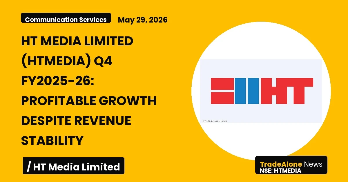 Ht Media Limited Htmedia Q4 Fy2025 Results