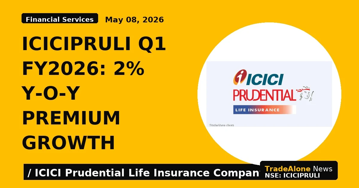 ICICIPRULI Q1 FY2026: 2% Y-o-Y Premium Growth - TradeAlone