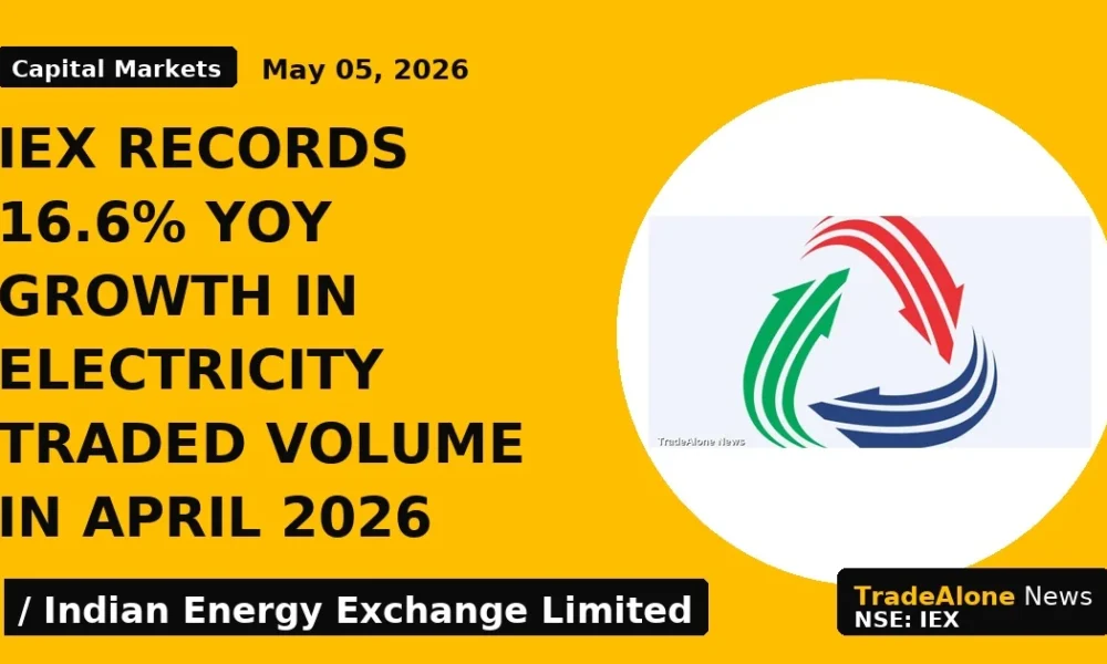 Iex Records 16.6% Yoy Growth in Electricity Traded Volume in April 2026 - TradeAlone