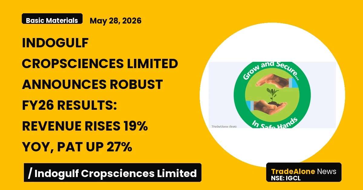 Indogulf Cropsciences Limited FY26 Results: Revenue Up 19%, PAT Surges 27%