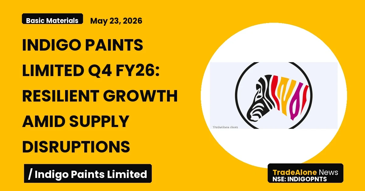 Indigo Paints Limited Q4 FY26 Results