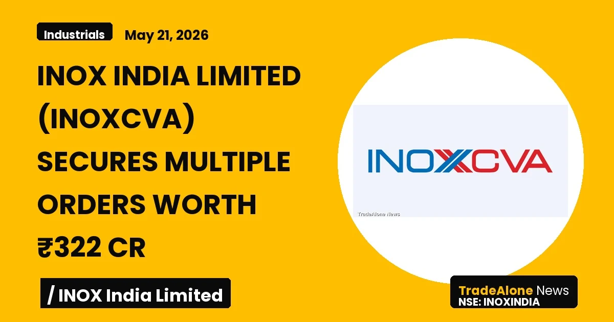 Inox India Limited Inoxindia Q1 FY27 Orders