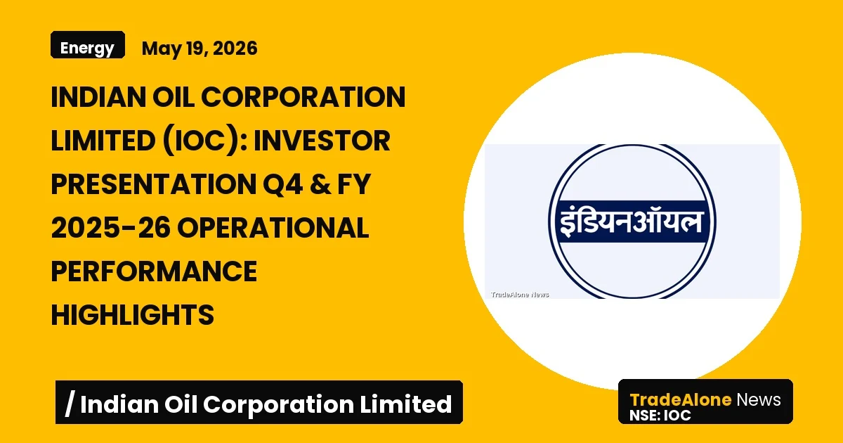 Indian Oil Corporation Limited IOC Q4 FY26 Operational Performance