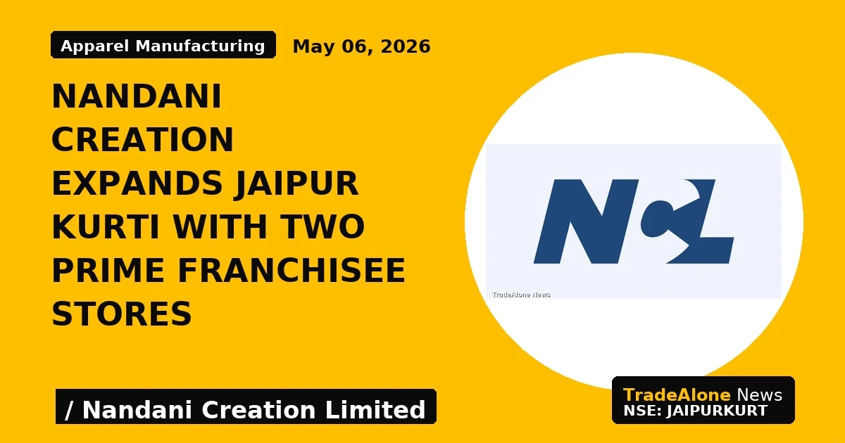 Nandani Creation Expands Jaipur Kurti With Two Prime Franchisee Stores - TradeAlone