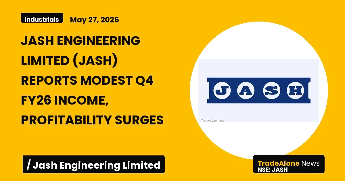 Jash Engineering Limited JASH Q4 FY26 Results