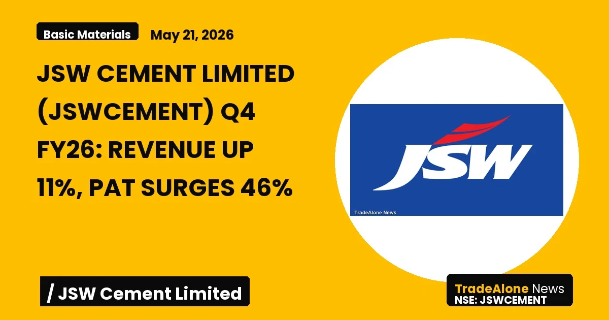 Jsw Cement Limited Jswcement Q4 FY26 Results