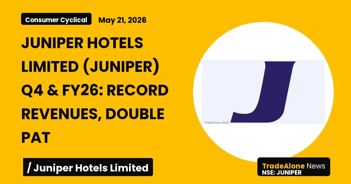 Juniper Hotels Limited Juniper Q4 FY26 Results