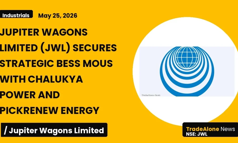 Jupiter Wagons Limited JWL BESS Mous Chalukya Power Pickrenew Energy