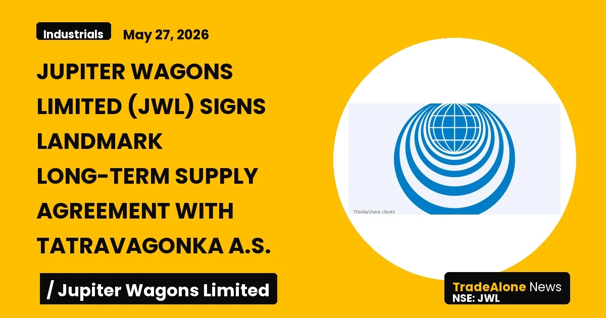 Jupiter Wagons Limited JWL May 2026 Agreement