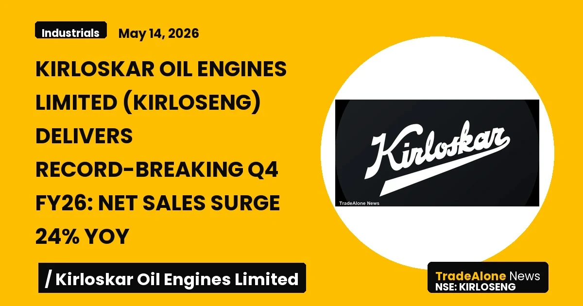 Kirloskar Oil Engines Limited Q4 FY26 Results