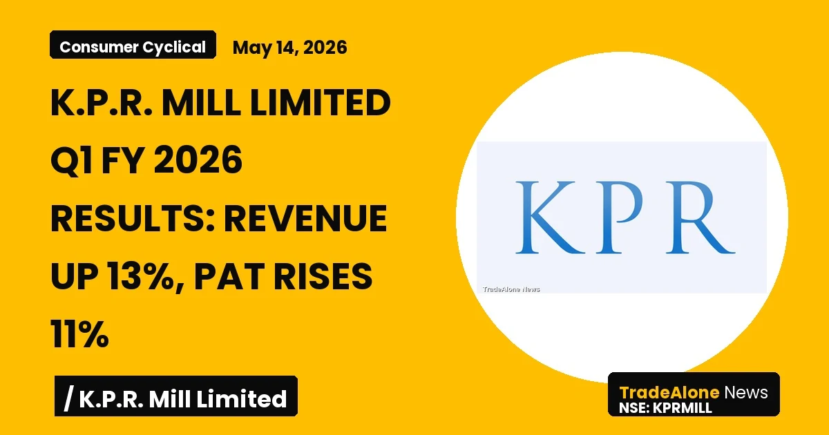 K.p.r. Mill Limited Kprmill Q1 FY26 Results