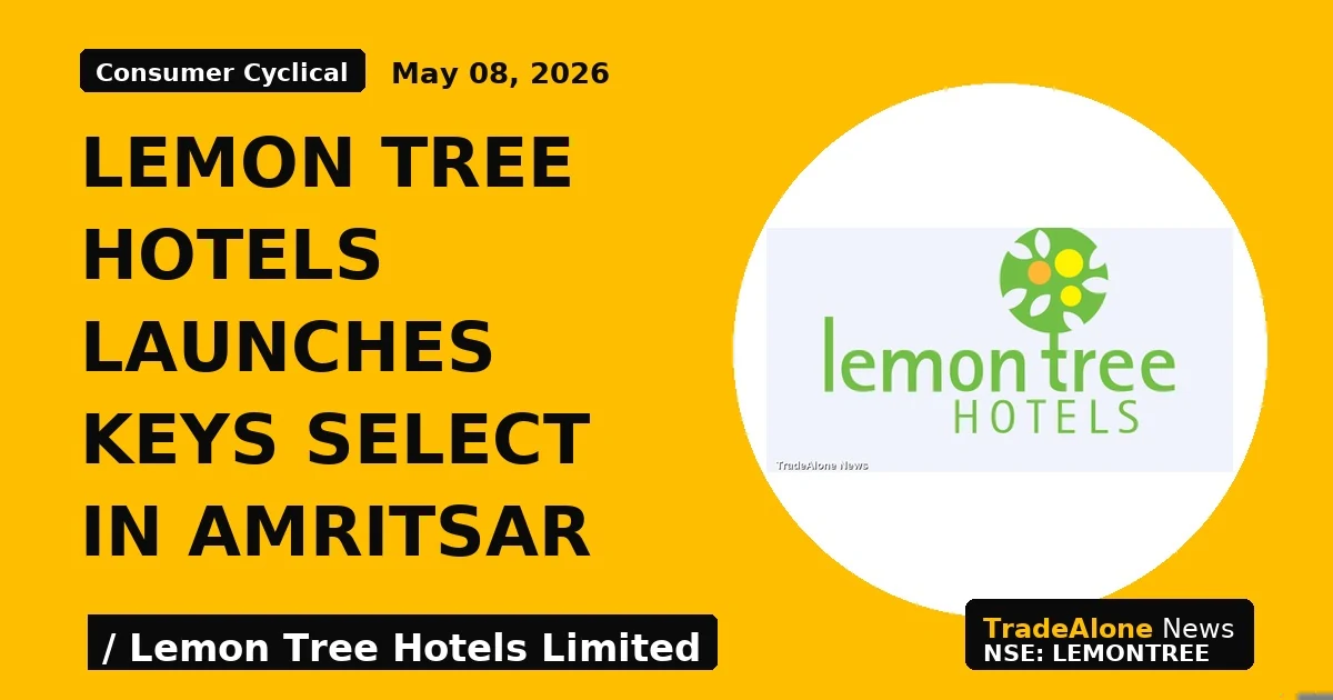 Lemon Tree Hotels Launches Keys Select in Amritsar - TradeAlone