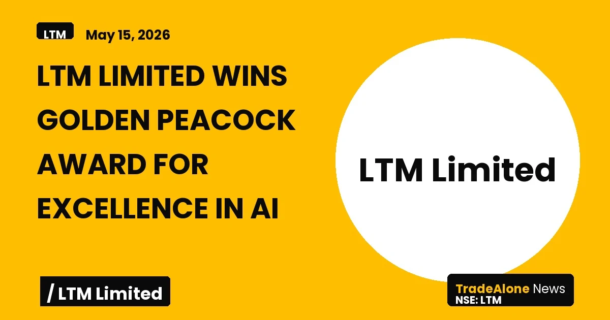 Ltm Limited NSE LTM Golden Peacock Award AI 2026