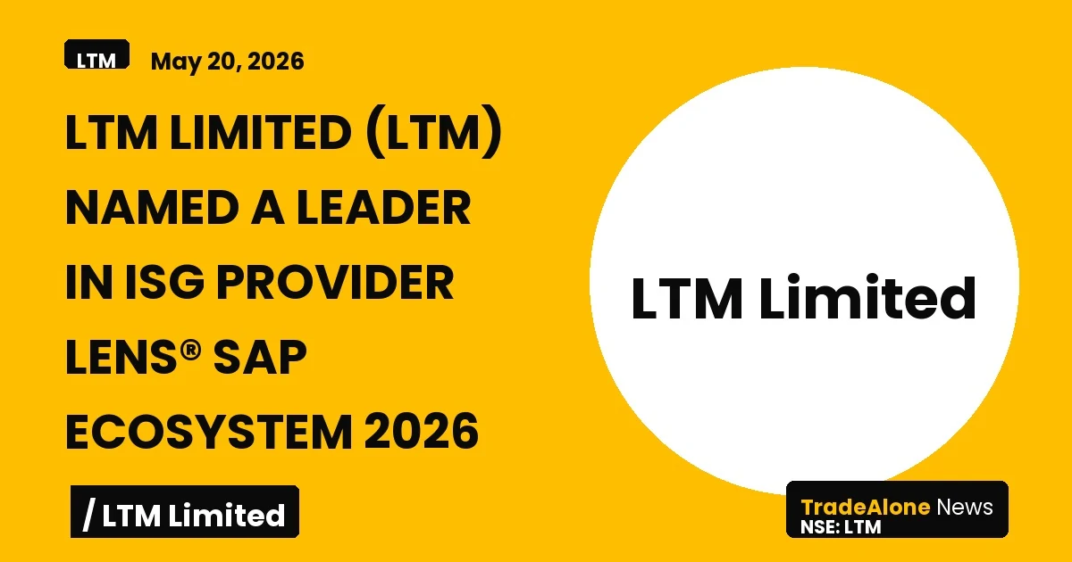 Ltm Limited LTM NSE Leader ISG Provider Lens SAP Ecosystem 2026
