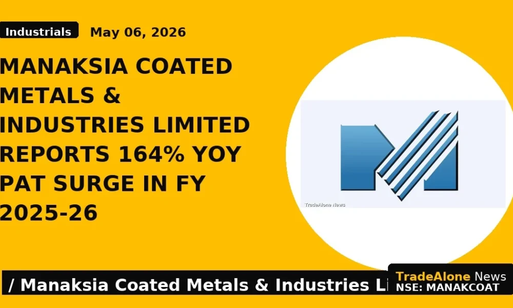 Manaksia Coated Metals & Industries Limited Reports 164% YoY PAT Surge in FY 2025-26 - TradeAlone