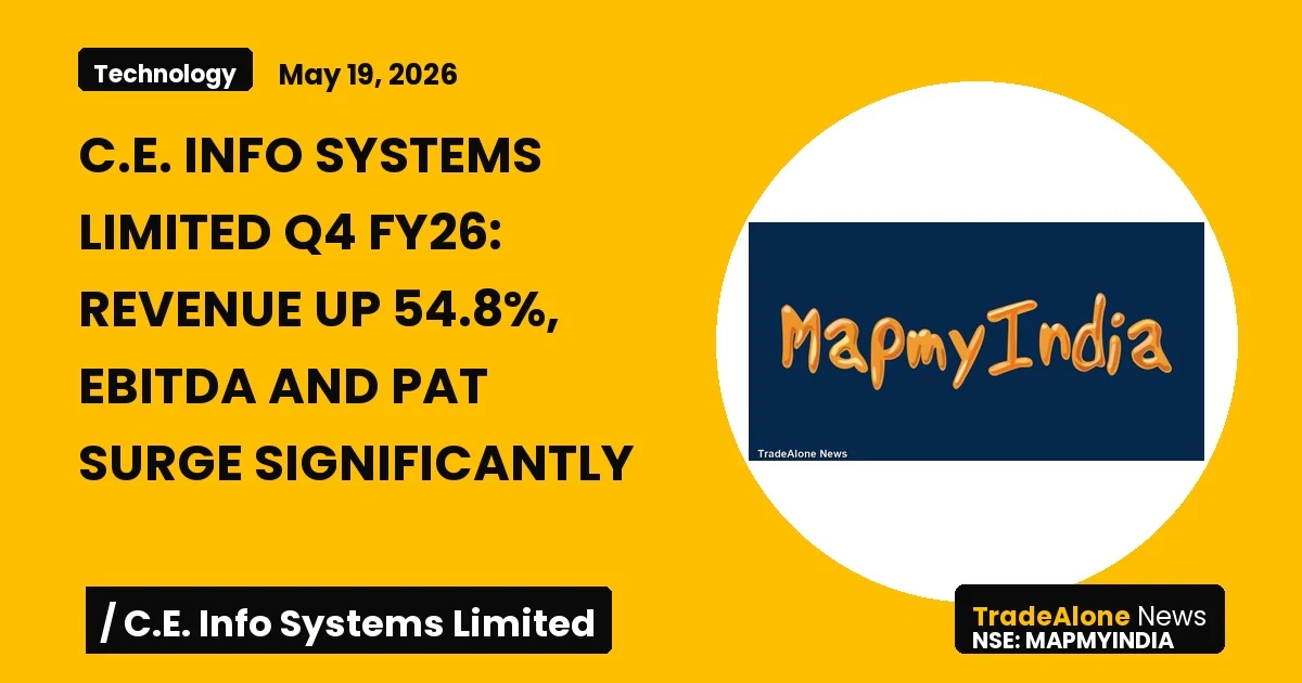 C.e. Info Systems Limited Mapmyindia Q4 FY26 Results