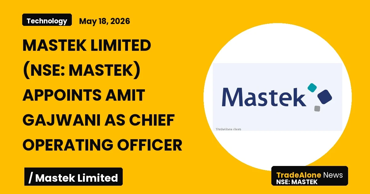 Mastek Limited NSE Mastek Leadership Change
