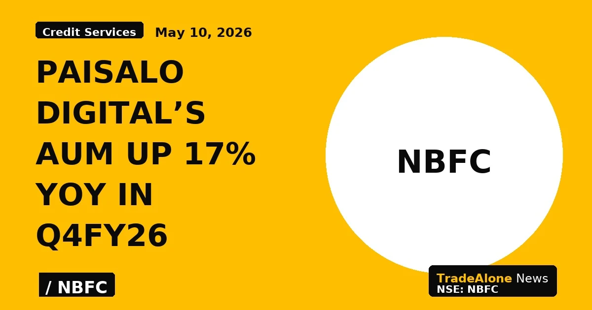 Paisalo Digital's Aum up 17% Yoy in Q4fy26 - TradeAlone