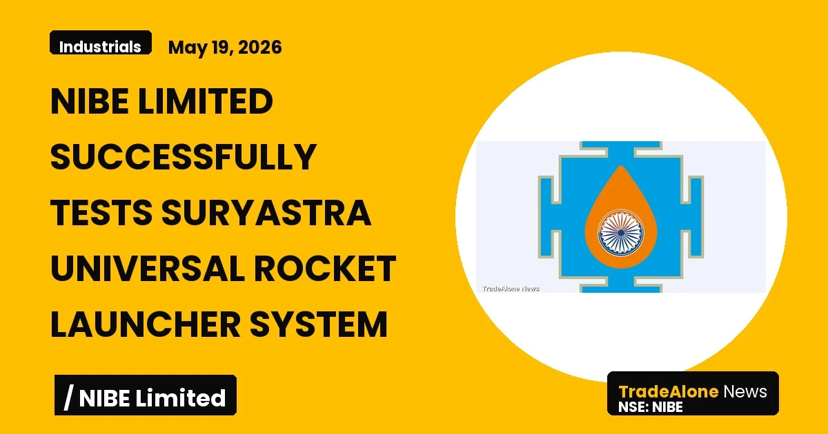 Nibe Limited NSE Suryastra Universal Rocket Launcher Test May 2026